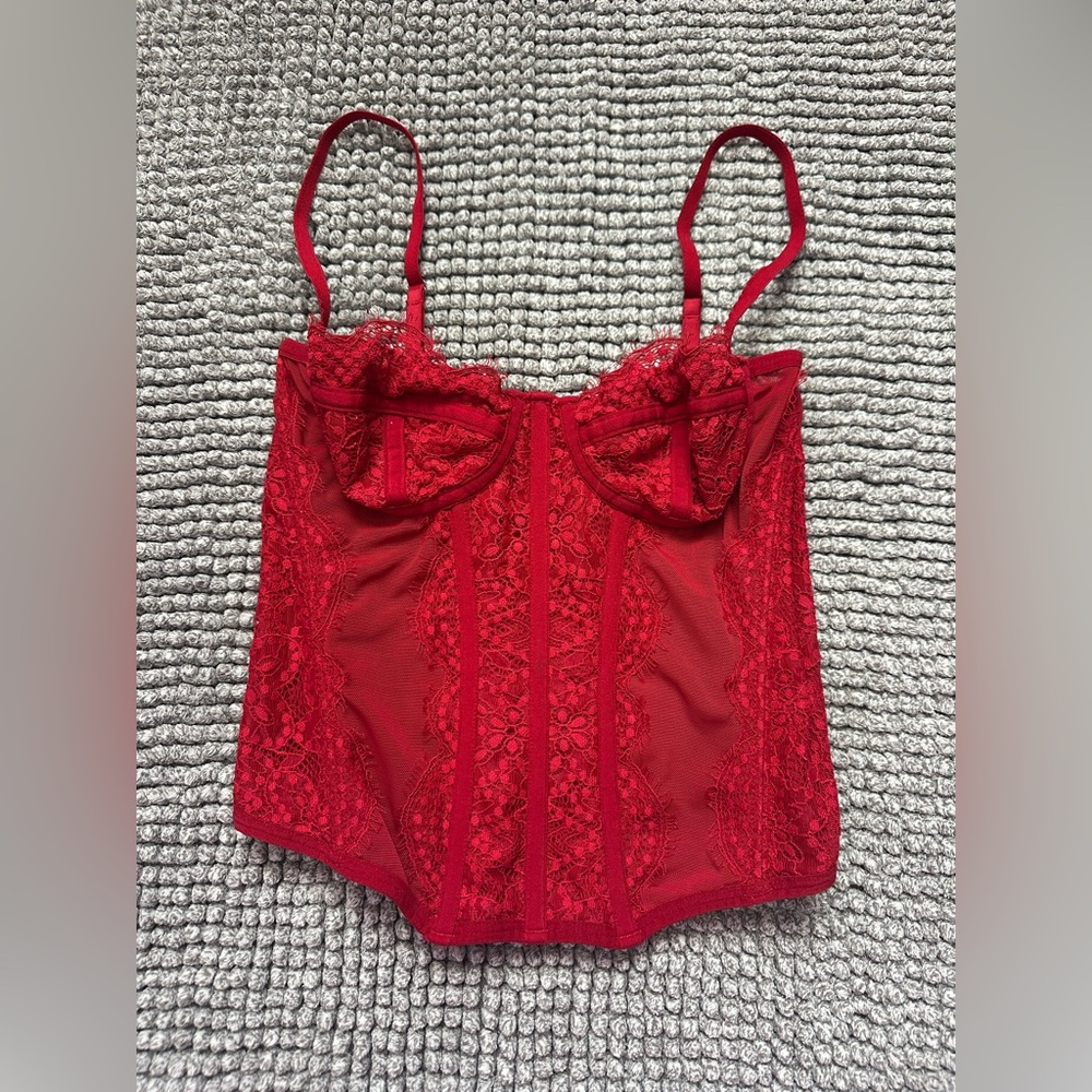 Urban Outfitters red Lace Corset